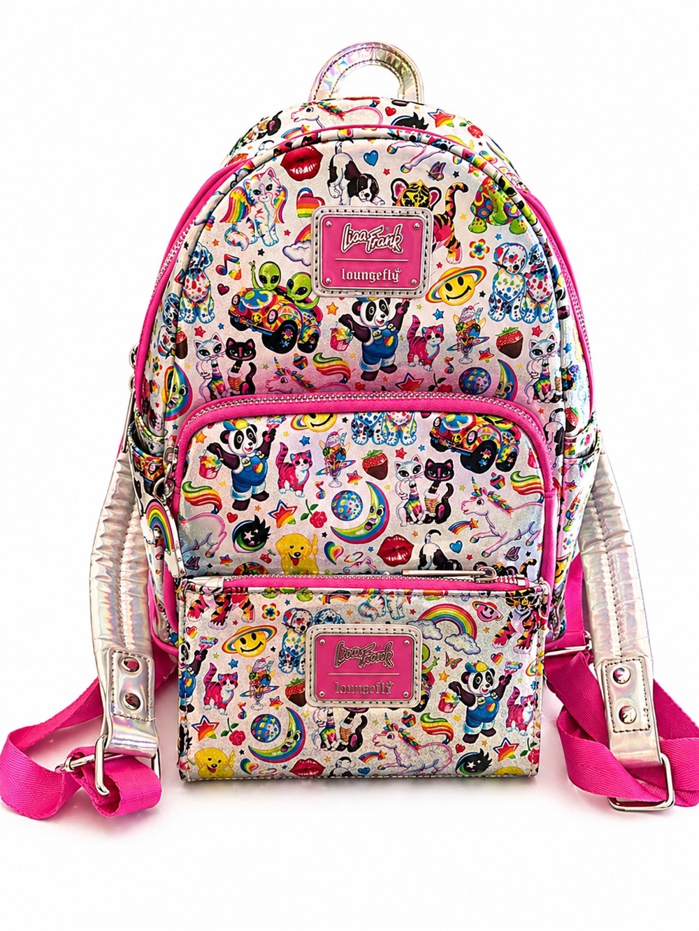 Loungefly X Lisa Frank Backpack and Wallet Set
